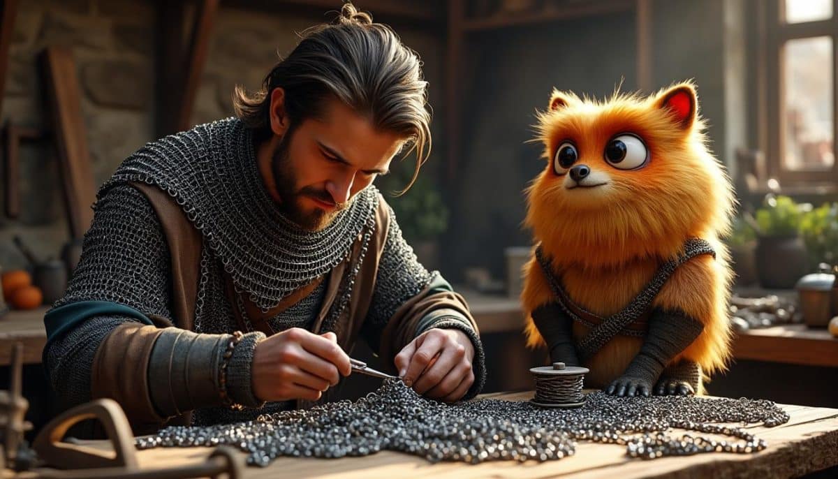découvrez comment un artisan passionné confectionne une cotte de mailles sur mesure pour un adorable labubu. plongez dans l’univers du savoir-faire artisanal et de la créativité dédiée à ces figurines uniques.