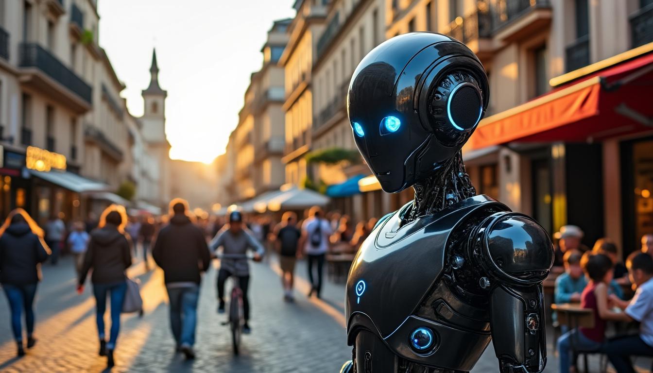 découvrez une expérience inédite : un youtubeur laisse un robot humanoïde explorer librement les rues de lyon, filmant ses interactions et les réactions surprenantes des passants.