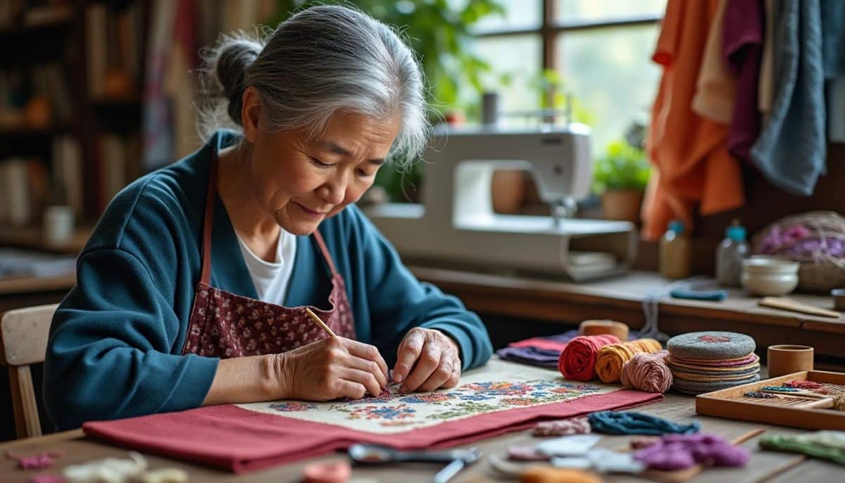 découvrez comment une ancienne responsable des ressources humaines réinvente les vêtements usagés grâce à des techniques artisanales telles que la broderie, le feutrage et des méthodes japonaises traditionnelles. une fusion unique de créativité et de durabilité qui redonne vie à vos pièces de textile préférées.