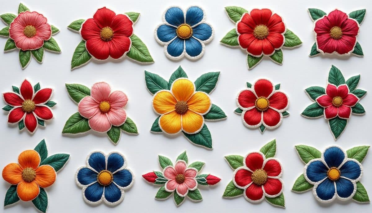 découvrez les patches thermocollants damil y : un ensemble de 16 écussons décoratifs en broderie fleurie, parfaits pour personnaliser et embellir vos vêtements, sacs ou accessoires avec style et originalité.