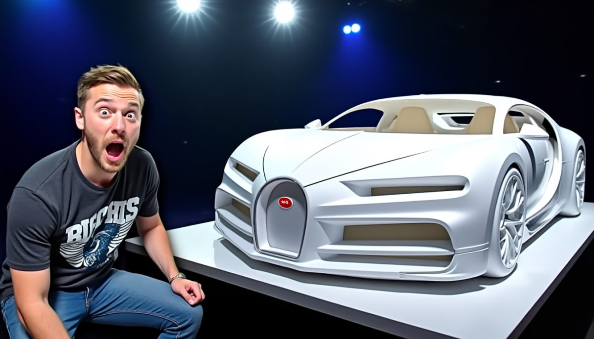 découvrez l'histoire insolite d'un youtubeur qui a dépensé 30 000 euros pour commander une bugatti sur alibaba, mais s'est retrouvé avec une simple coque en mousse vide ! un récit surprenant qui dévoile les dessous des arnaques en ligne.