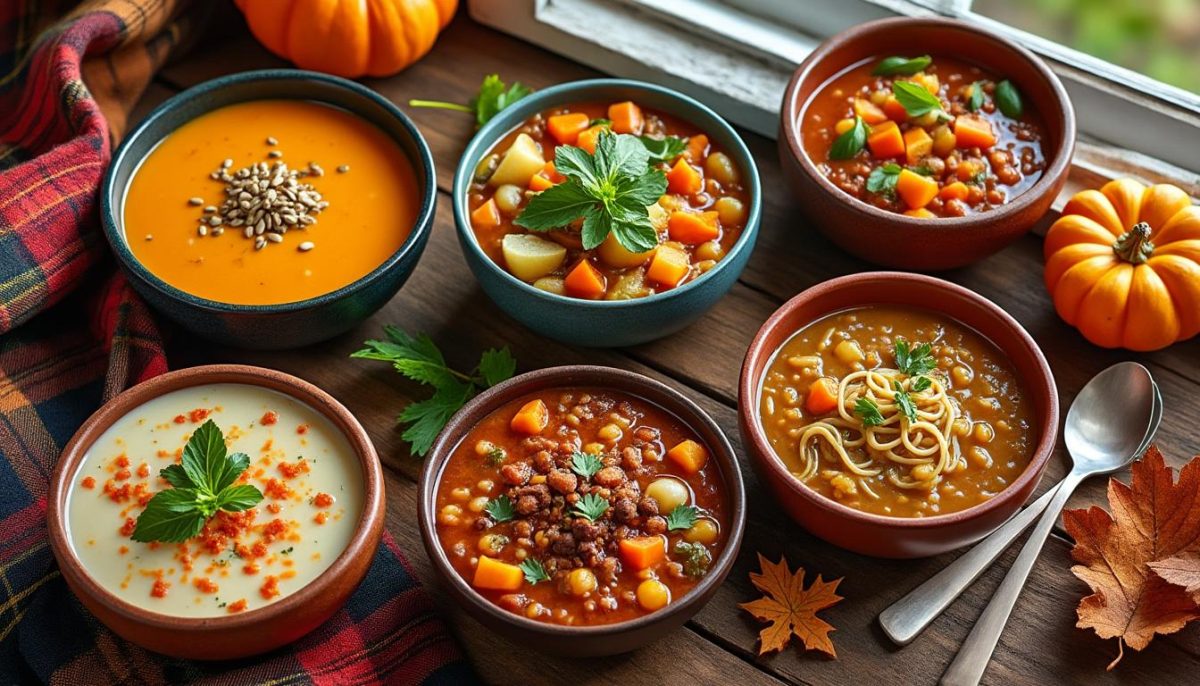 découvrez 6 recettes de soupes et ragoûts d'automne réconfortants, parfaits pour se réchauffer tout en savourant des saveurs de saison délicieuses et faciles à préparer chez vous.