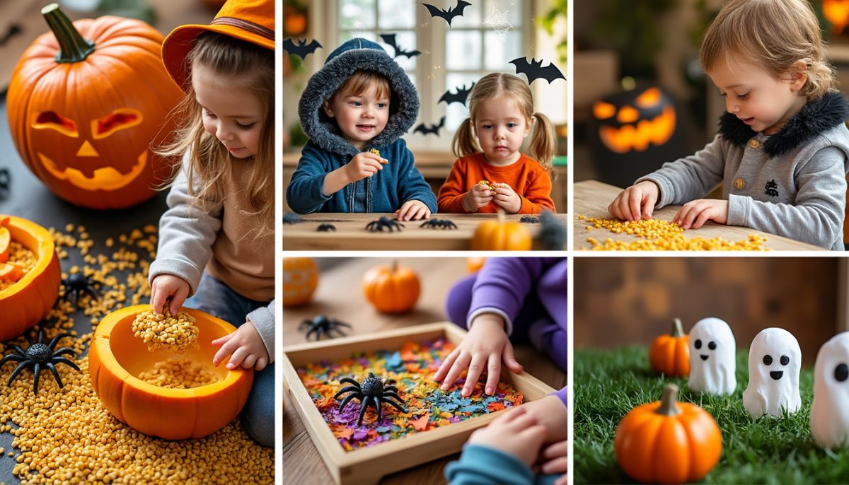 découvrez 5 jeux sensoriels spécialement conçus pour halloween, parfaits pour amuser et éveiller les bambins lors de cette fête. des idées simples, ludiques et adaptées aux tout-petits pour célébrer halloween en toute sécurité !