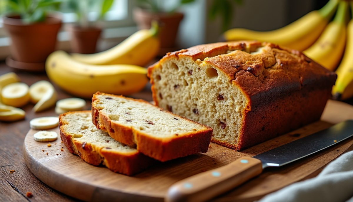 découvrez notre recette de banana bread moelleux, facile à réaliser et irrésistiblement savoureux. une douceur gourmande qui vous rendra accro à chaque bouchée !