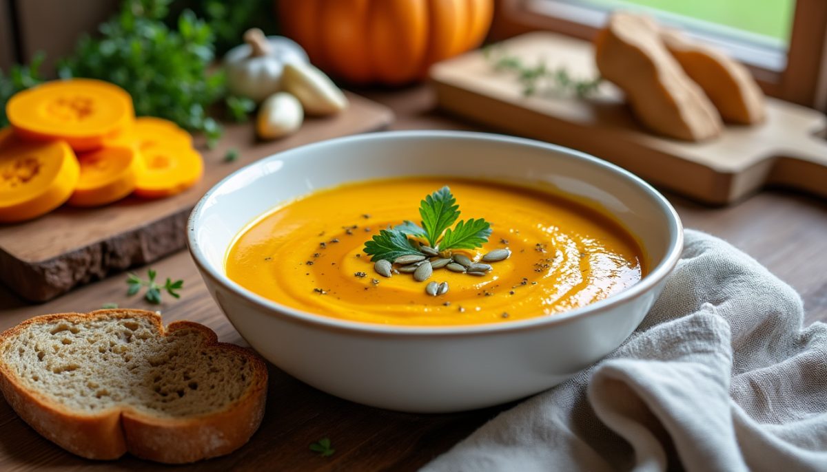 découvrez une délicieuse recette crémeuse à base de butternut, idéale pour réchauffer vos soirées. facile à préparer, savoureuse et réconfortante, elle ravira toute la famille.
