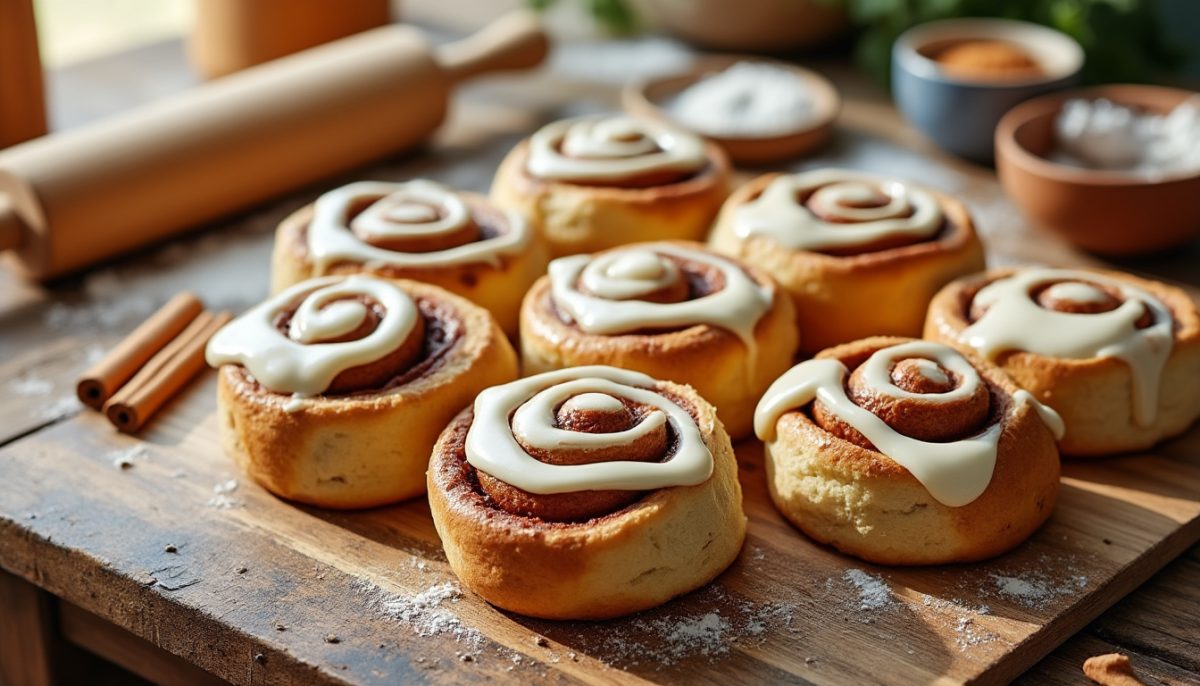 découvrez une recette facile de cinnamon rolls à réaliser sans machine. des roulés à la cannelle moelleux, gourmands et parfaits pour le petit-déjeuner ou le goûter. suivez nos étapes simples pour un résultat irrésistible !