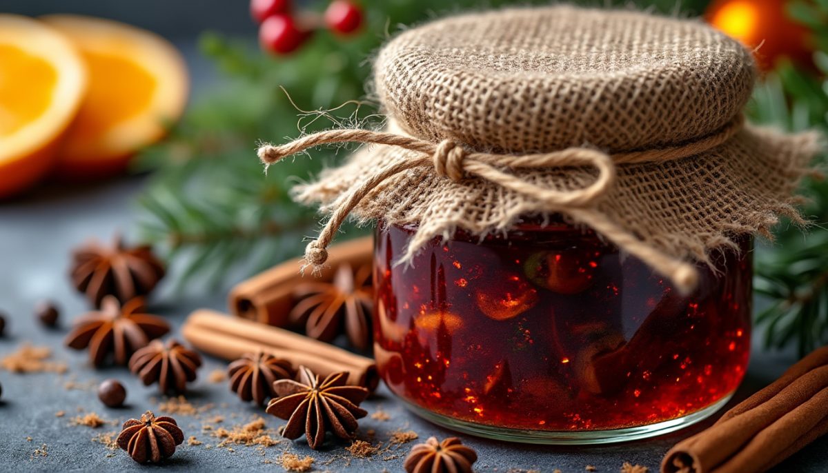 découvrez notre confiture de noël aux épices traditionnelles, un savoureux mélange de fruits et d’arômes festifs pour égayer vos tartines et desserts pendant les fêtes.