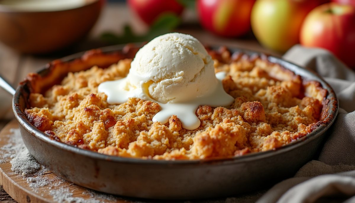 découvrez notre recette de crumble aux pommes traditionnel : un dessert fondant et croustillant, facile à réaliser et parfait pour toutes les occasions. régalez-vous avec ce classique gourmand !