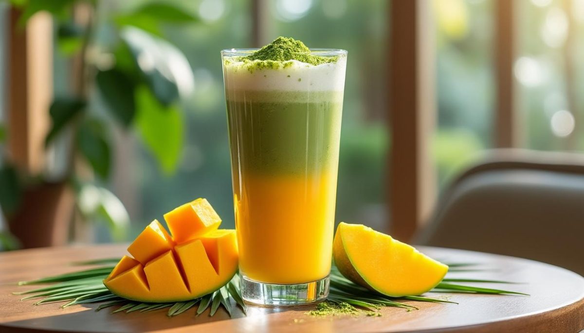 apprenez à réaliser le mango matcha latte, la boisson estivale incontournable de l'hôtel mahfouf : une recette fraîche, gourmande et colorée pour surprendre vos papilles cet été !
