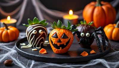 découvrez 3 idées élégantes et terrifiantes pour décorer vos fraises au chocolat pour halloween. surprenez vos invités avec des gourmandises originales et faciles à réaliser !