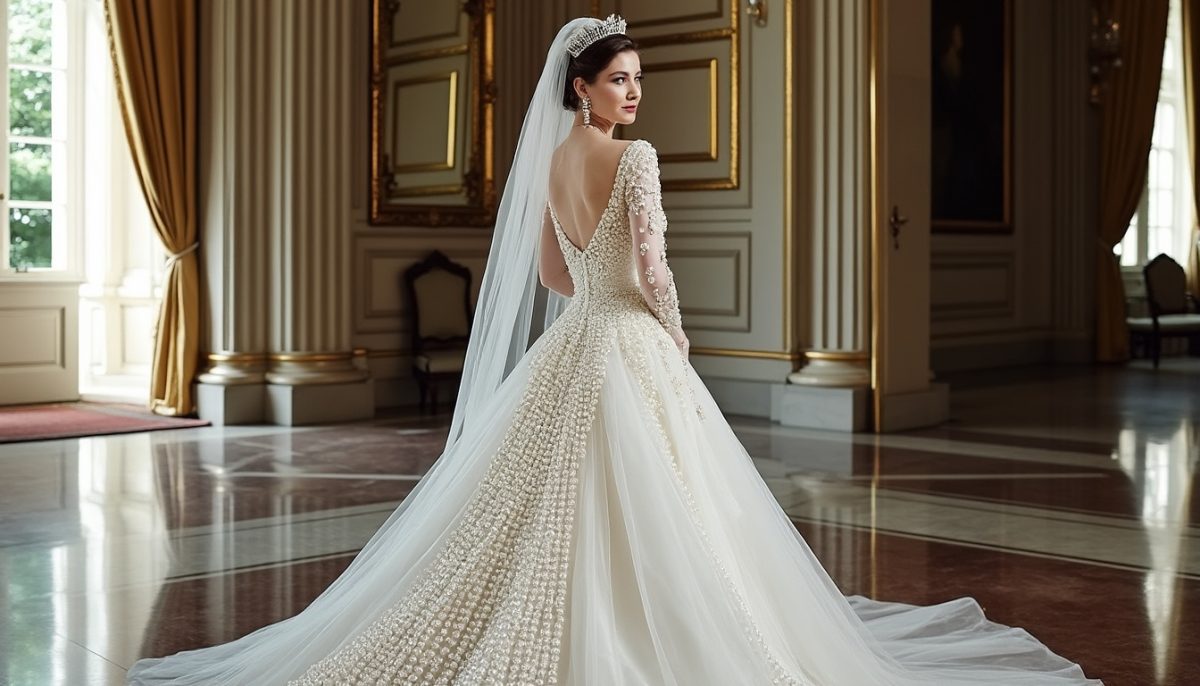 découvrez l'incroyable histoire de la robe de mariée de la reine elizabeth ii, ornée de 10 000 perles et réalisée grâce à des coupons de rationnement, symbole d'élégance et de résilience d'après-guerre.