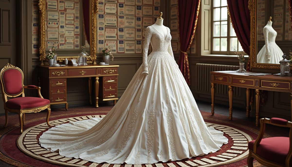 découvrez l’histoire fascinante de la robe de mariée de la reine elizabeth ii, ornée de 10 000 perles et financée grâce aux coupons de rationnement après la seconde guerre mondiale.