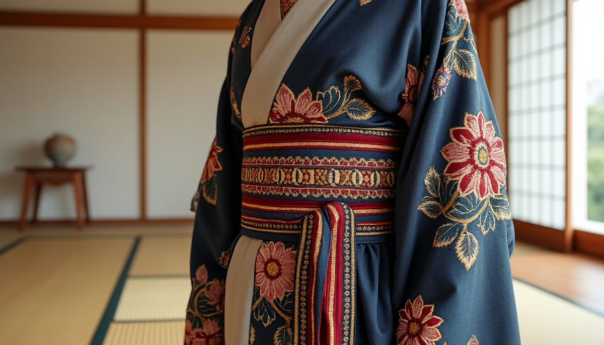 découvrez l'élégance d'une création unique mêlant la broderie palestinienne authentique et l'art du kimono japonais à travers des obi confectionnés à gaza, illustration d'un dialogue culturel exceptionnel et d'un savoir-faire remarquable.