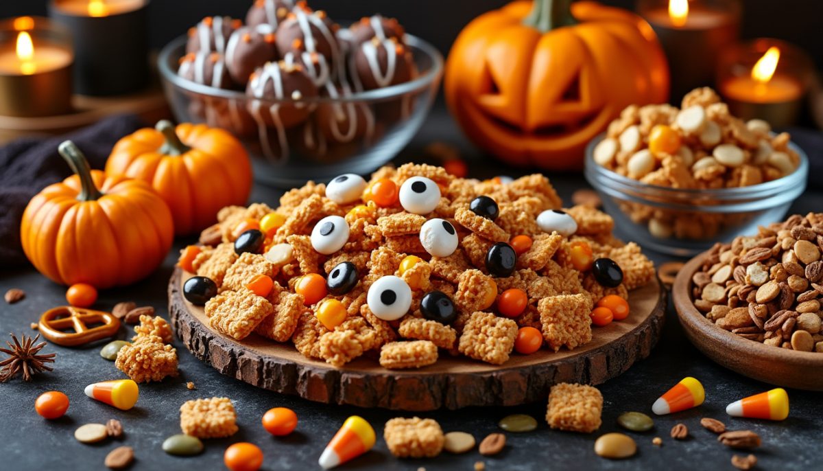 découvrez 3 recettes irrésistibles de mélange chex spécial halloween : des snacks croquants, gourmands et faciles à préparer pour régaler petits et grands monstres lors de vos fêtes effrayantes !