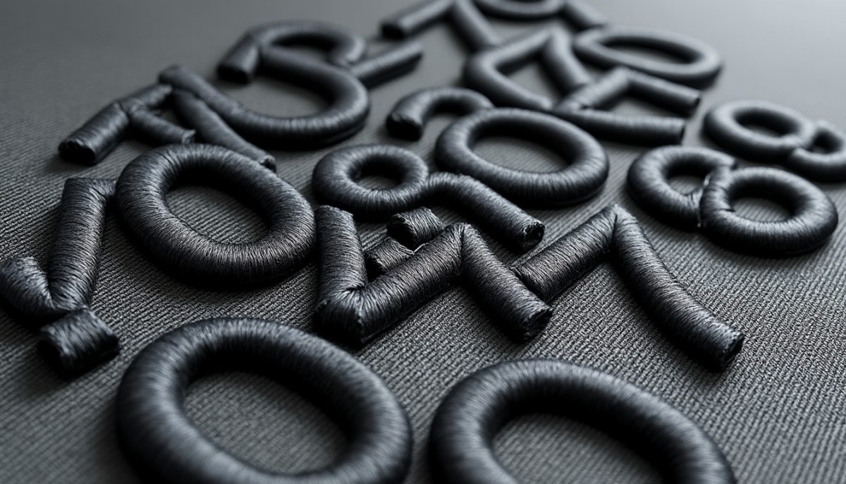 personnalisez vos vêtements, vestes, chapeaux et sacs avec notre patch numérique brodé noir à transférer. disponible de 0 à 9, parfait pour un marquage unique et tendance sur tous textiles.
