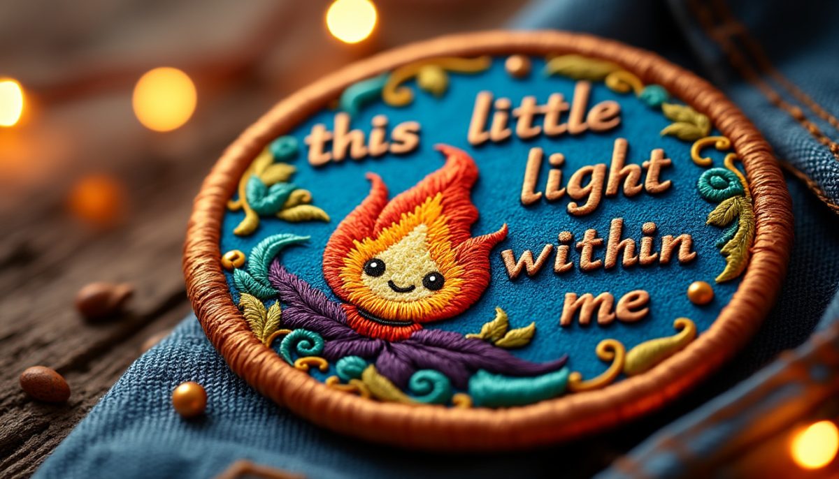 ajoutez une touche d’originalité à vos vêtements avec le patch brodé ‘cette petite lumière en moi’. ce badge adorable, représentant un feu de poubelle, est parfait pour personnaliser sacs, vestes et accessoires avec humour et créativité.