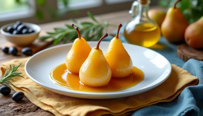 découvrez la technique professionnelle pour réaliser des poires pochées comme au restaurant. un dessert raffiné, facile à préparer, parfait pour impressionner vos convives !
