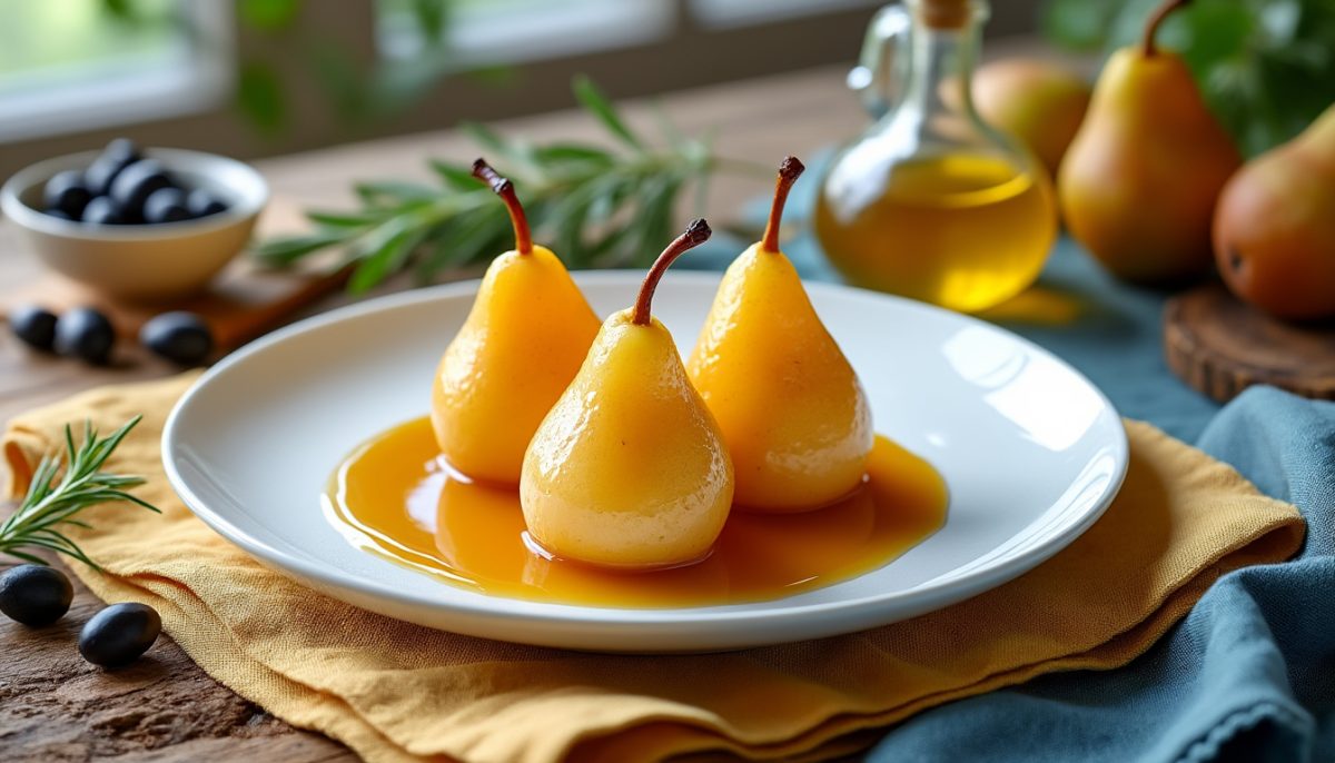 découvrez la technique professionnelle pour réaliser des poires pochées comme au restaurant. un dessert raffiné, facile à préparer, parfait pour impressionner vos convives !