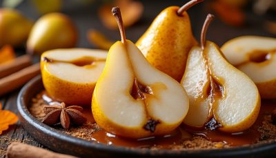 découvrez une délicieuse recette sucrée de poires fondantes, idéale pour l'automne. facile à préparer, ce dessert met en valeur la douceur des poires de saison.