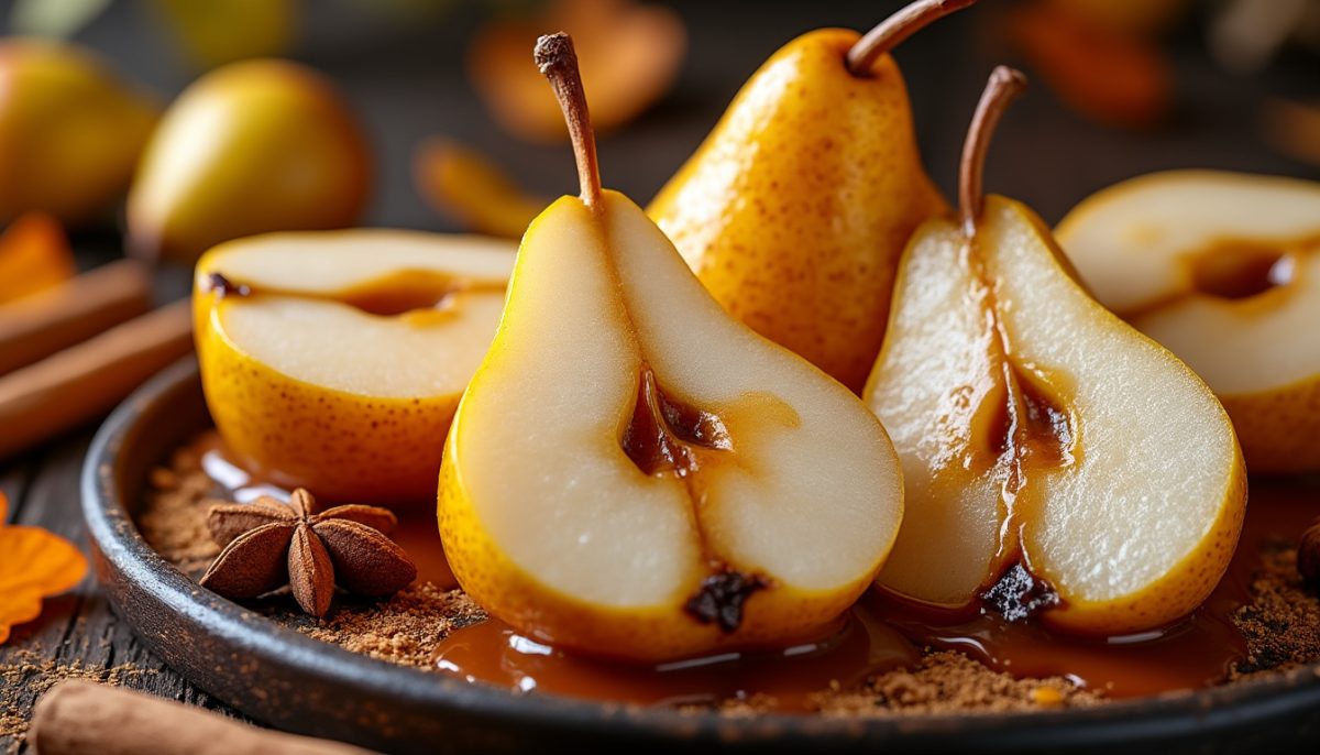 découvrez une délicieuse recette sucrée de poires fondantes, idéale pour l'automne. facile à préparer, ce dessert met en valeur la douceur des poires de saison.