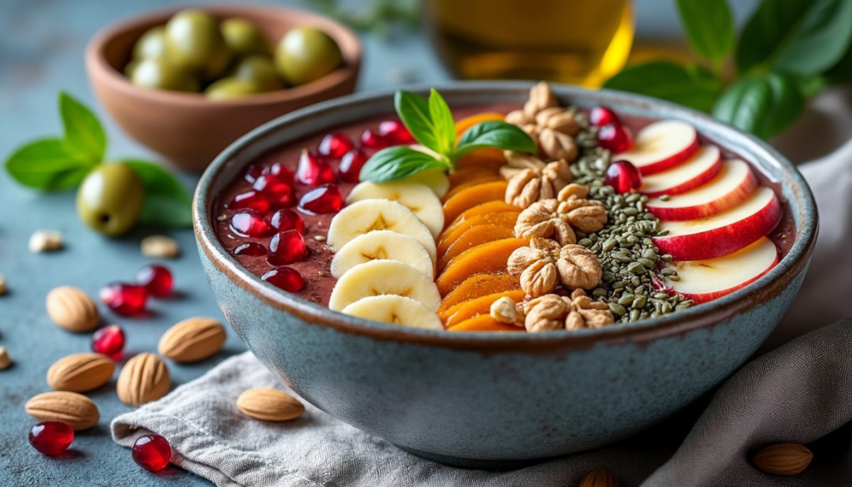 découvrez notre recette de smoothie bowl automnal, riche en vitamines et idéale pour renforcer votre énergie à la rentrée. un petit-déjeuner sain, gourmand et coloré pour bien commencer la journée !