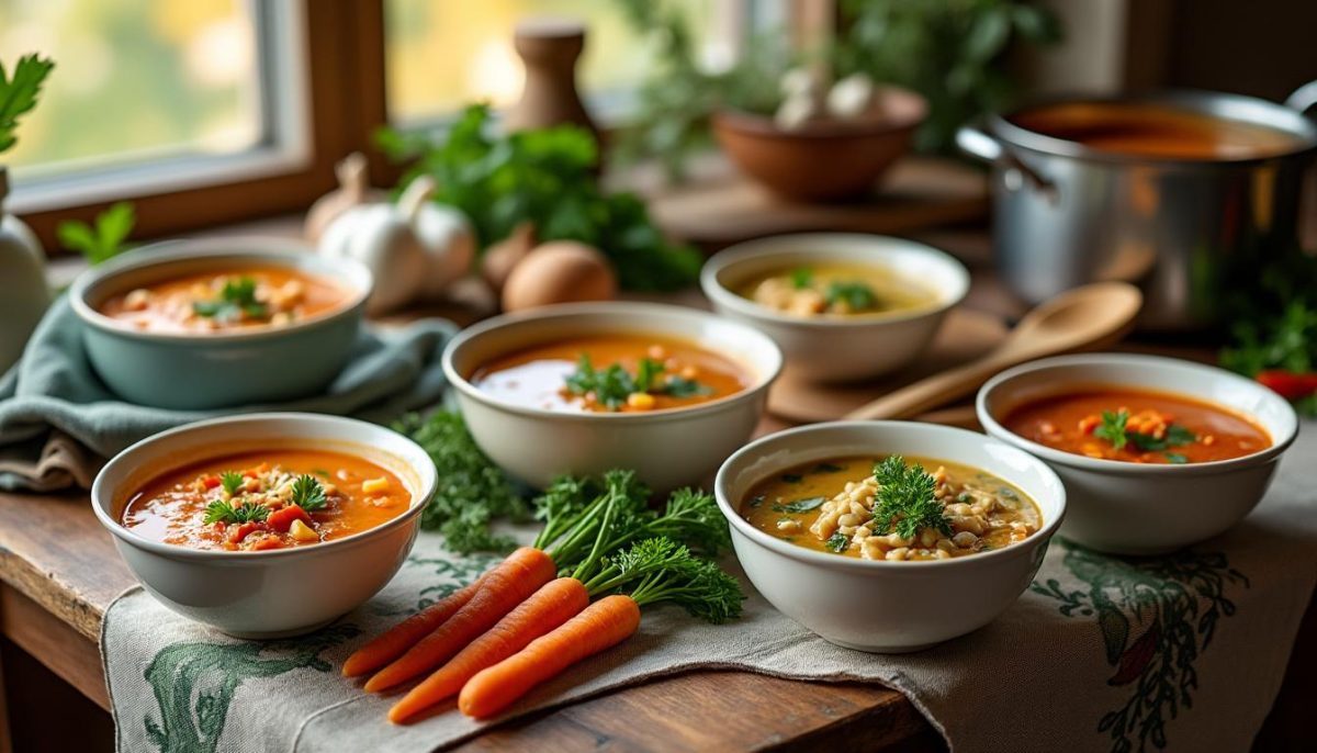 découvrez 7 recettes de soupes réconfortantes inspirées des grands-mères, revisitées avec une touche moderne. parfaites pour se réchauffer et ravir toute la famille !