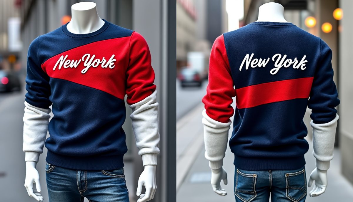 découvrez le sweatshirt pour hommes zaful : un confort optimal grâce à sa texture fluffy, une broderie new york tendance et un design colorblock moderne. idéal pour un look urbain et décontracté.