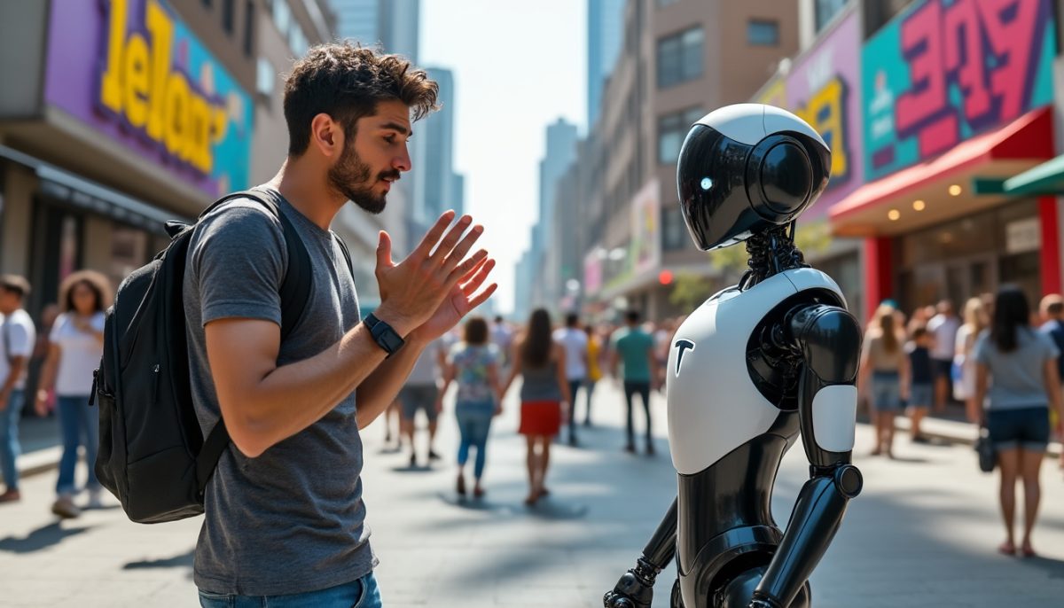 découvrez comment un youtubeur téméraire tente de provoquer le robot optimus de tesla, avant d'être totalement pris au dépourvu par sa réaction surprenante. une vidéo captivante entre humour et technologie !