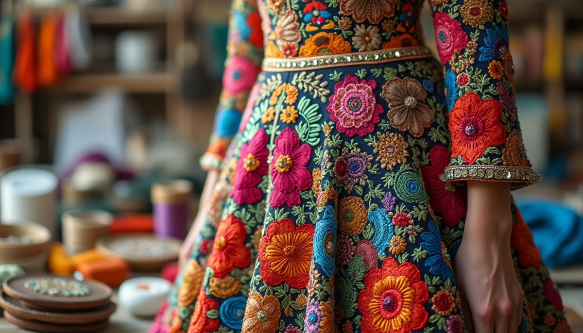 plongez dans l’histoire fascinante d’une robe unique, fruit de 14 ans de travail et de la collaboration de 380 brodeurs venus du monde entier. découvrez comment ce chef-d’œuvre textile incarne une signification profonde et un savoir-faire d’exception.