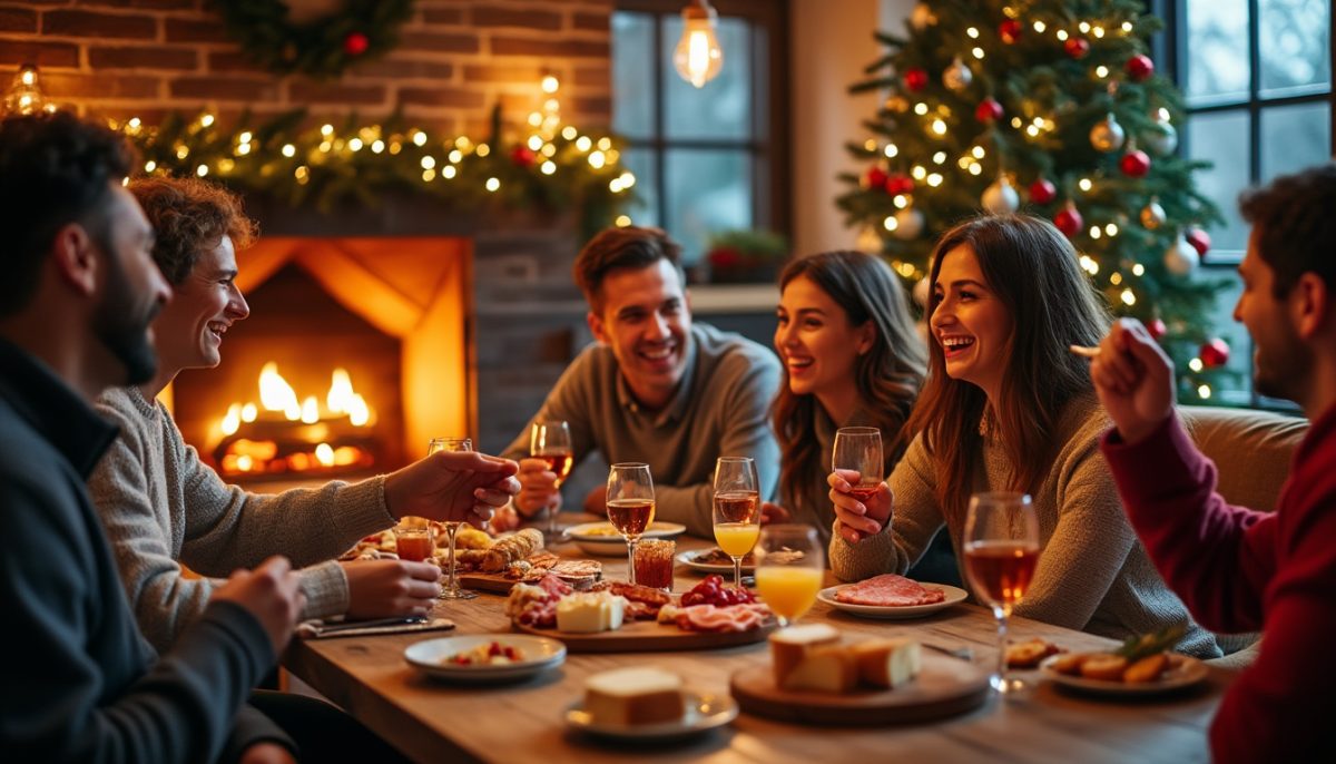 partagez un moment convivial et magique avec un apéro de noël chaleureux qui réunit toute la famille. idées, recettes et ambiance festive garanties pour célébrer ensemble autour de délicieux mets.