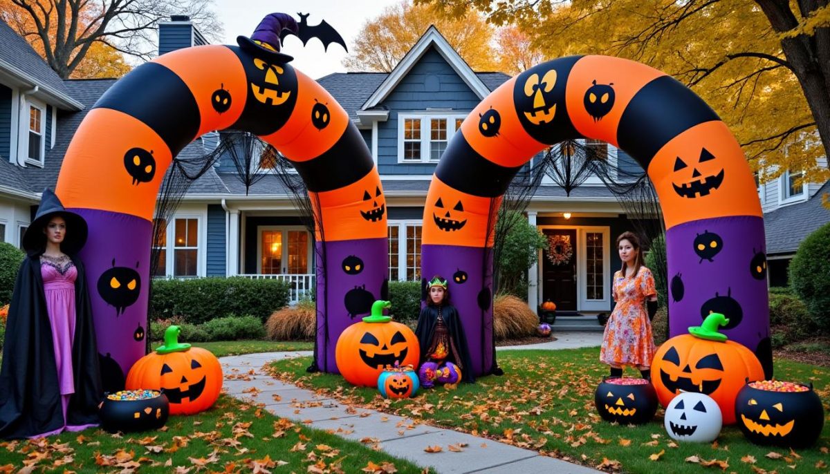 découvrez nos arches gonflables halloween pour créer des passages décoratifs spectaculaires et accueillir vos invités dans une ambiance terrifiante. idéales pour fêtes, événements ou décors extérieurs !