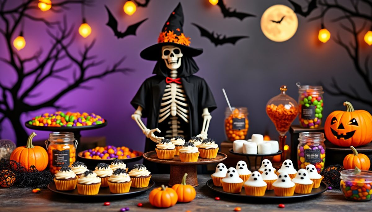 découvrez nos idées de présentoirs et décorations pour un bar à snacks et desserts halloween festif. surprenez vos invités avec une ambiance gourmande et terrifiante !