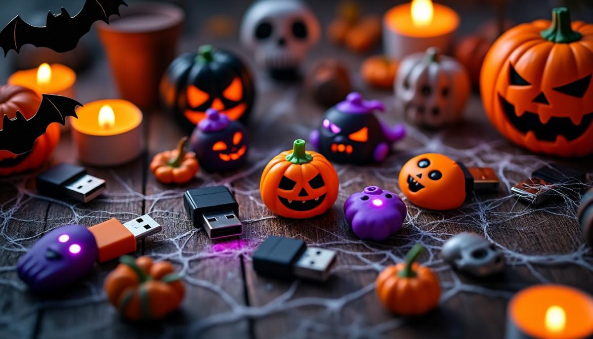 découvrez notre sélection de clés usb et lecteurs multimédia hdmi spécialement conçus pour halloween, parfaits pour diffuser en boucle vos vidéos, musiques et animations effrayantes lors de vos événements thématiques.