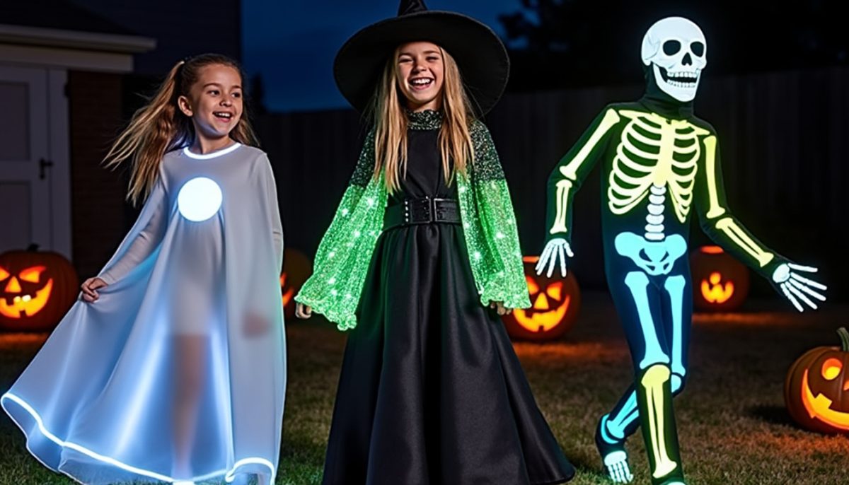 découvrez nos costumes halloween sécurisés et visibles avec bandeaux led réfléchissants. offrez à vos enfants une fête pleine de fun et de sécurité pour des soirées inoubliables et bien protégées.
