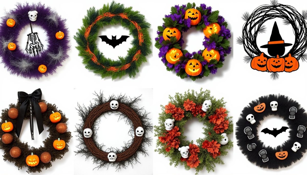 décorez votre entrée avec nos couronnes halloween pour porte : 20 styles tendance, originaux et effrayants pour une ambiance festive garantie !