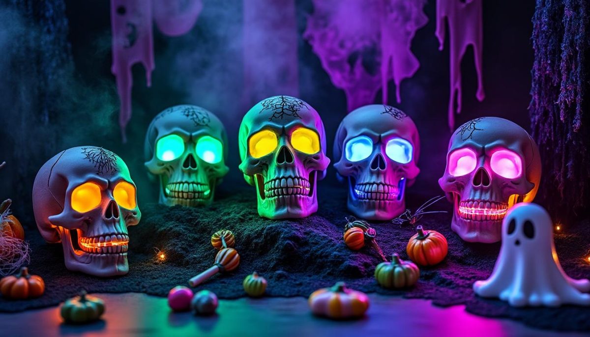 découvrez nos crânes lumineux halloween avec yeux led ! parfaits pour une décoration effrayante et originale, ils apporteront une touche spectaculaire à vos fêtes. ambiance garantie pour halloween !