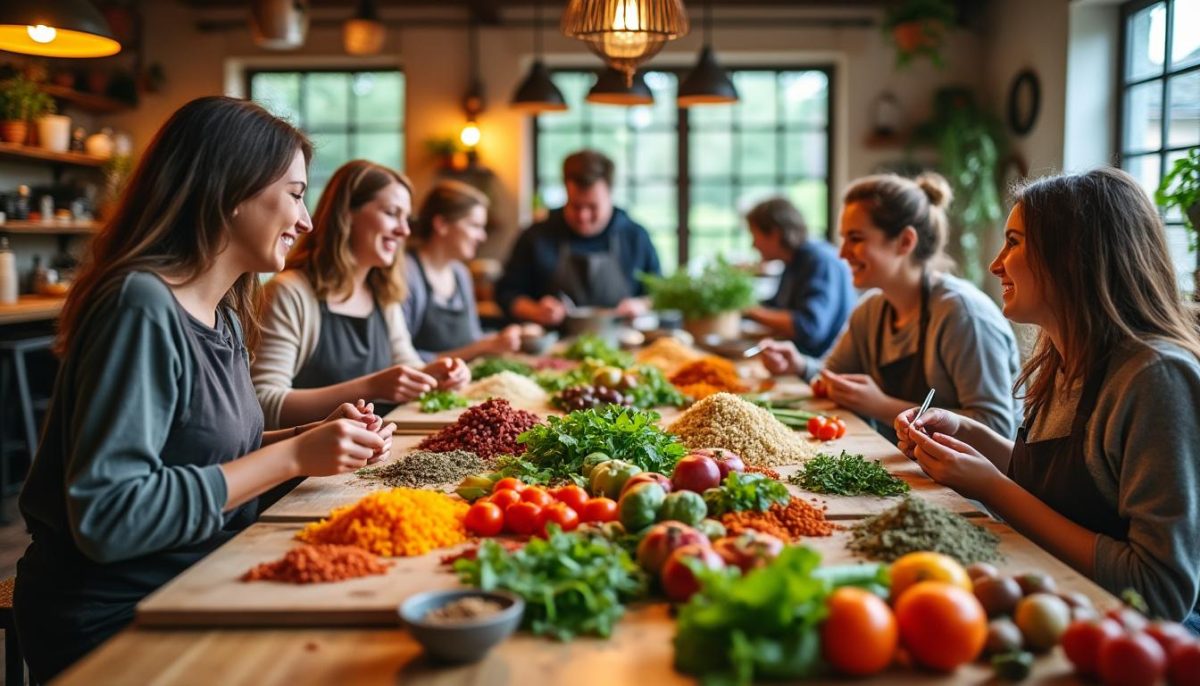 découvrez notre atelier de cuisine 'cuisine et renouveau' : une expérience culinaire unique pour vous ressourcer après l'été, apprendre de nouvelles recettes et partager des moments conviviaux autour de la gastronomie.