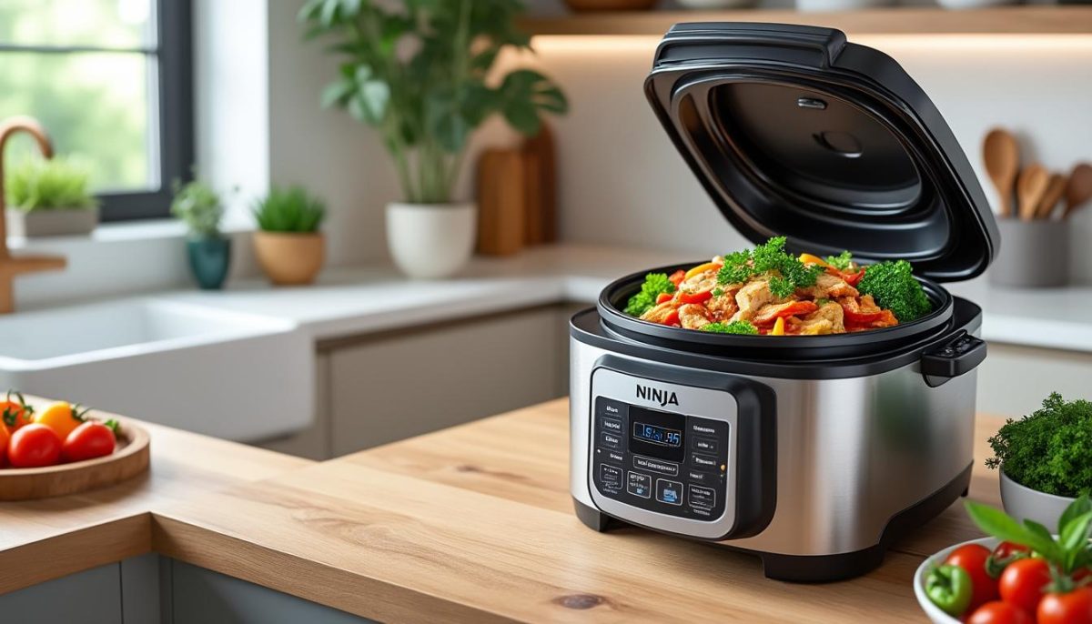 découvrez le multicuiseur ninja et préparez des repas complets, savoureux et équilibrés en seulement 15 minutes. simplifiez votre quotidien tout en prenant soin de votre alimentation !