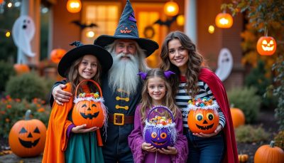 découvrez notre sélection de déguisements halloween famille coordonnés et trouvez des thèmes assortis pour tous. profitez aussi de nos idées de paniers gourmands pour une fête d’halloween inoubliable en famille !