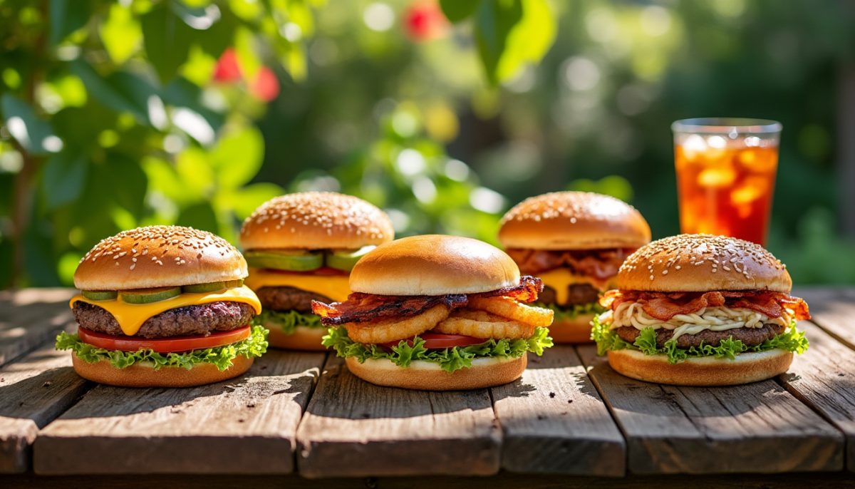 découvrez les 5 burgers incontournables que je prépare tout l'été en tant que testeur de recettes : des idées savoureuses et faciles à réaliser pour ravir vos invités lors de vos barbecues estivaux.