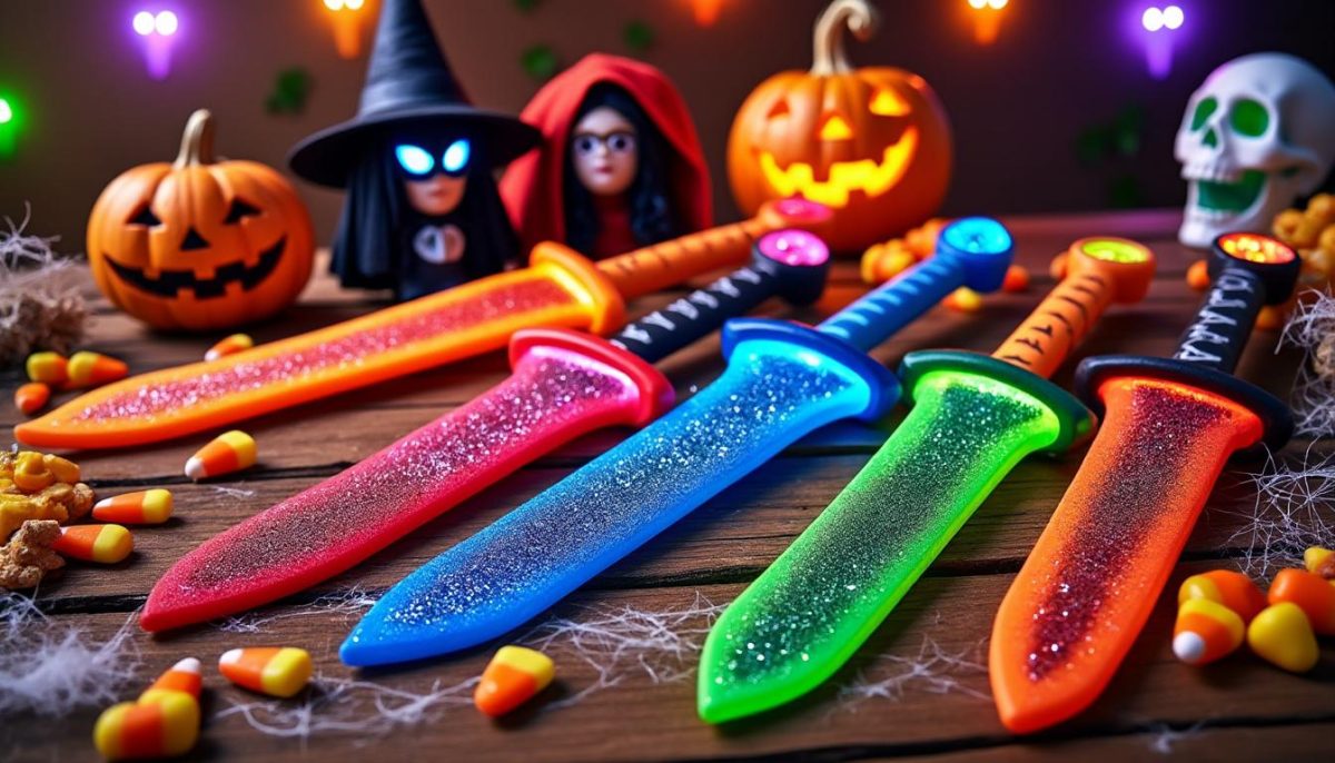 découvrez notre sélection d'épées et armes factices en mousse sécurisée, parfaites pour compléter vos costumes d'halloween en toute sécurité. accessoires légers, sans danger pour petits et grands.