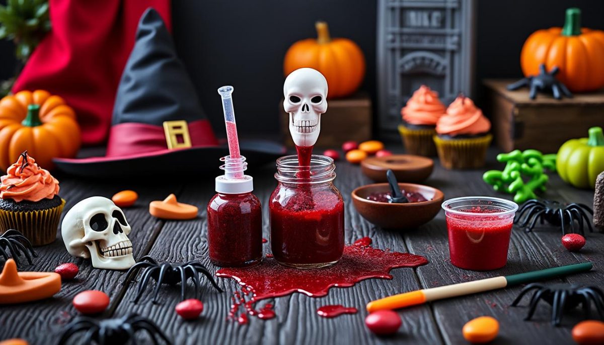 découvrez notre faux sang halloween comestible et lavable, parfait pour vos maquillages effrayants ou vos mises en scène gourmandes. facile à utiliser, sans taches et sans danger, il garantit des effets réalistes tout en étant simple à nettoyer.