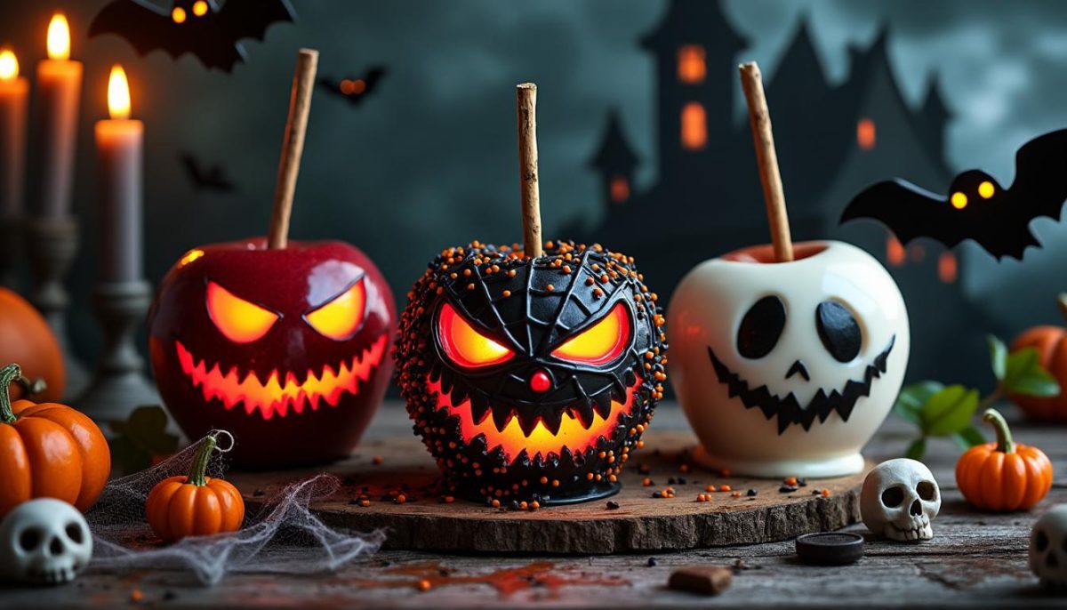 découvrez comment réaliser des pommes d'amour effrayantes pour halloween. une recette facile et originale pour impressionner vos invités et régaler petits et grands lors de votre fête d'halloween !