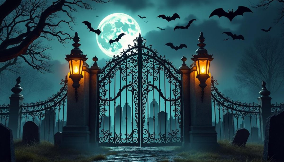 découvrez notre sélection de portails halloween pour entrées de cimetière : ambiance effrayante garantie pour vos fêtes et décorations ! transformez votre jardin en passage mystérieux dès maintenant.
