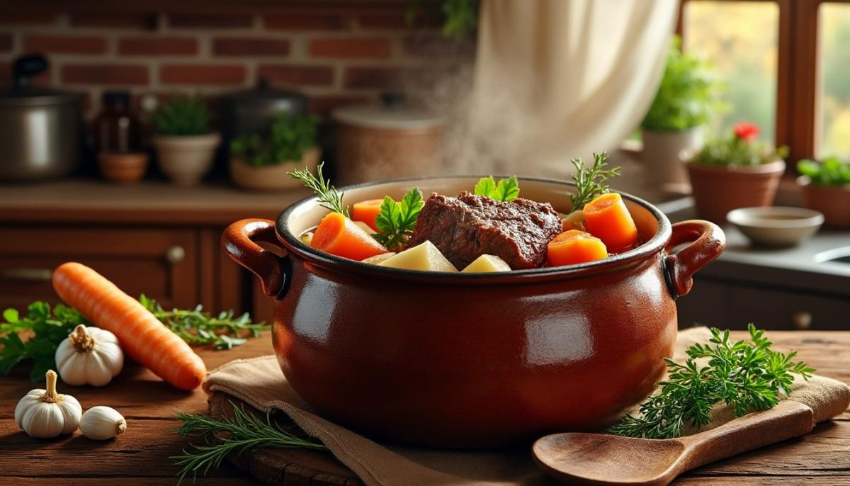 découvrez la recette traditionnelle du pot-au-feu de grand-mère : un plat mijoté réconfortant à base de viande, légumes de saison et bouillon parfumé. facile à préparer pour un repas familial authentique.