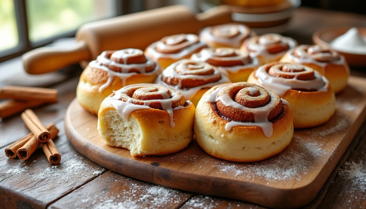 découvrez la recette authentique des cinnamon rolls moelleux américains : une brioche gourmande, parfumée à la cannelle et au glaçage fondant. parfait pour un goûter réussi !