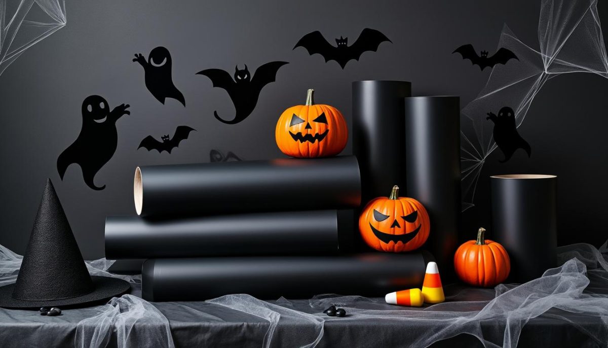 découvrez nos rouleaux de vinyle noir mat parfaits pour halloween, compatibles cricut. idéal pour vos projets créatifs, déco, stickers et personnalisations sur mesure pour une ambiance effrayante garantie !