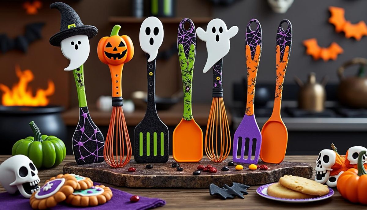 découvrez notre collection de spatules et fouets halloween avec manches décoratifs : des accessoires parfaits pour ajouter une touche festive à toutes vos préparations culinaires pendant la saison d’halloween !