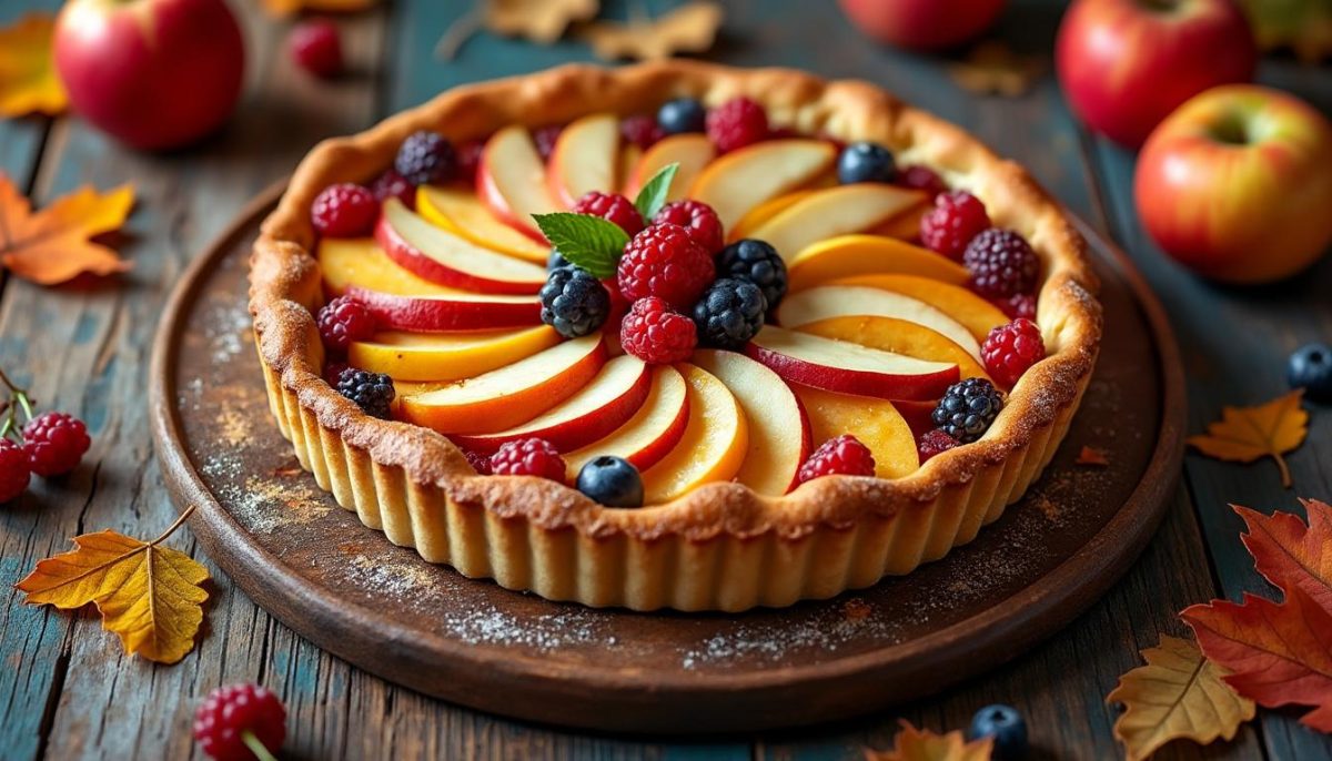 découvrez notre délicieuse tarte automnale rustique, garnie de fruits de saison frais. une recette maison simple et savoureuse, parfaite pour profiter des saveurs de l'automne.