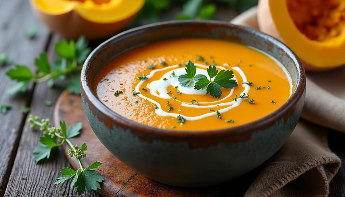 découvrez notre recette de velouté butternut crémeux, délicatement parfumé, pour un repas réconfortant et savoureux. facile à préparer, idéal pour l'automne et l'hiver !